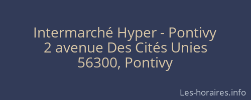 Intermarché Hyper - Pontivy