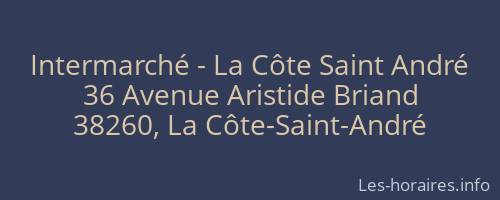Intermarché - La Côte Saint André