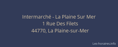 Intermarché - La Plaine Sur Mer