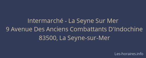 Intermarché - La Seyne Sur Mer