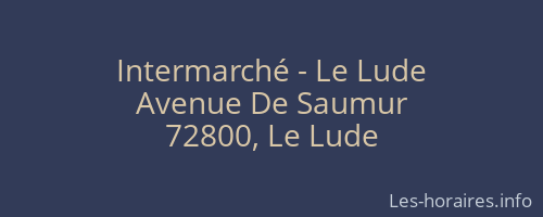 Intermarché - Le Lude