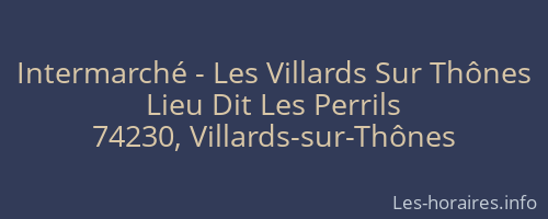 Intermarché - Les Villards Sur Thônes
