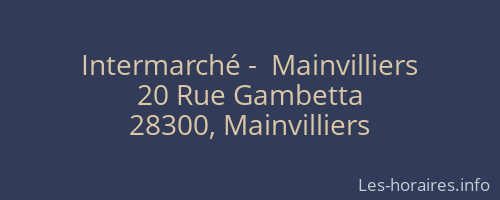 Intermarché -  Mainvilliers