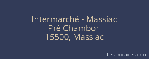 Intermarché - Massiac