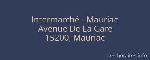 Intermarché - Mauriac