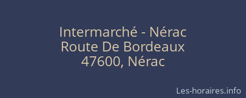 Intermarché - Nérac