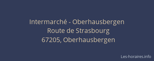 Intermarché - Oberhausbergen