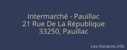 Intermarché - Pauillac