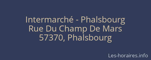 Intermarché - Phalsbourg