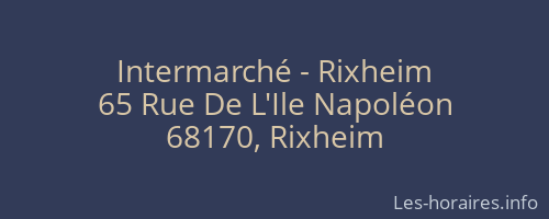 Intermarché - Rixheim
