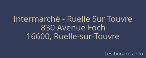 Intermarché - Ruelle Sur Touvre
