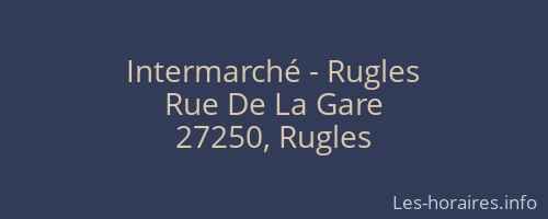 Intermarché - Rugles