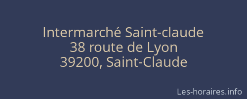 Intermarché Saint-claude