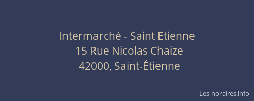 Intermarché - Saint Etienne