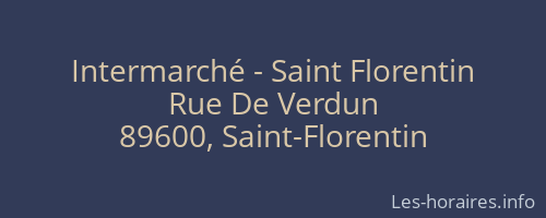 Intermarché - Saint Florentin