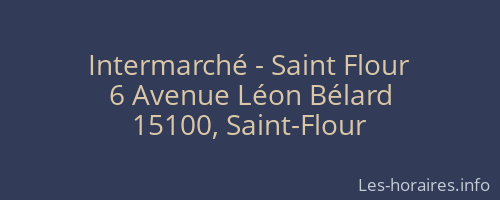 Intermarché - Saint Flour