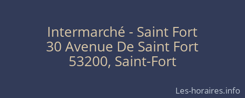 Intermarché - Saint Fort