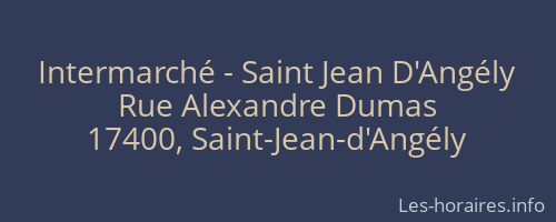 Intermarché - Saint Jean D'Angély