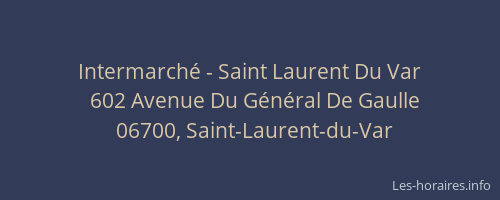 Intermarché - Saint Laurent Du Var