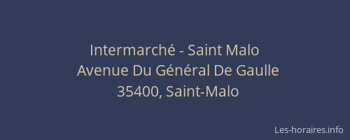 Intermarché - Saint Malo