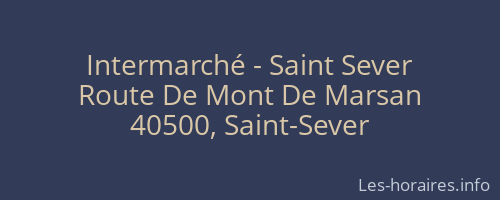 Intermarché - Saint Sever