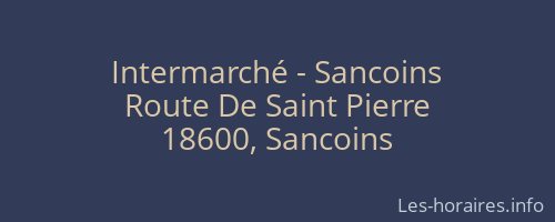 Intermarché - Sancoins
