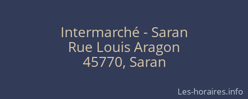 Intermarché - Saran