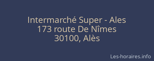 Intermarché Super - Ales