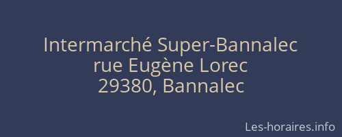 Intermarché Super-Bannalec