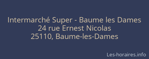 Intermarché Super - Baume les Dames