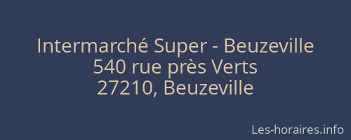 Intermarché Super - Beuzeville