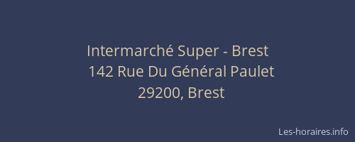 Intermarché Super - Brest