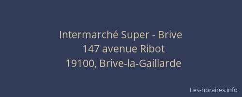 Intermarché Super - Brive
