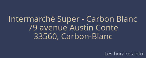 Intermarché Super - Carbon Blanc