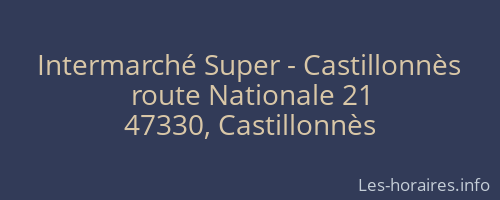 Intermarché Super - Castillonnès
