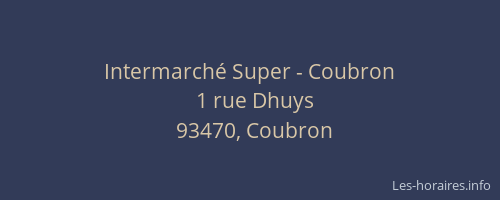 Intermarché Super - Coubron
