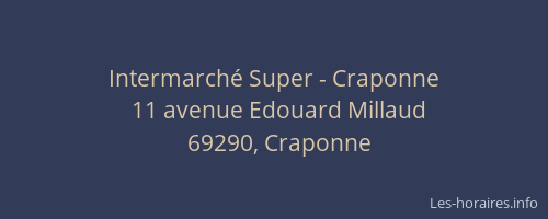 Intermarché Super - Craponne