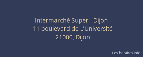 Intermarché Super - Dijon