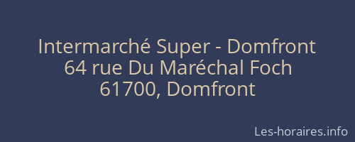 Intermarché Super - Domfront
