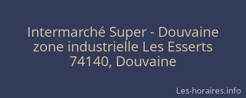 Intermarché Super - Douvaine
