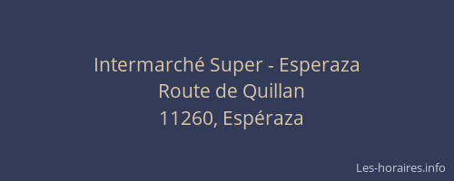 Intermarché Super - Esperaza