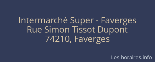 Intermarché Super - Faverges