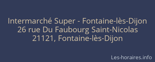 Intermarché Super - Fontaine-lès-Dijon