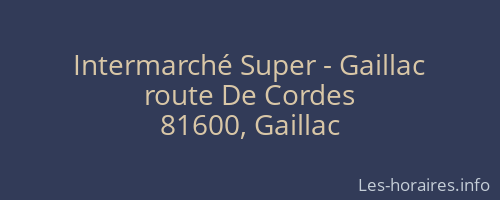 Intermarché Super - Gaillac