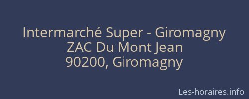 Intermarché Super - Giromagny