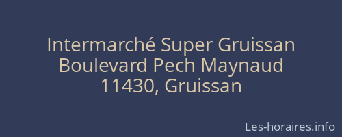 Intermarché Super Gruissan