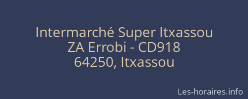 Intermarché Super Itxassou