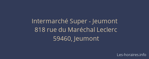 Intermarché Super - Jeumont