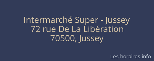 Intermarché Super - Jussey