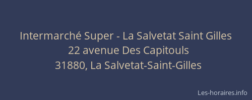 Intermarché Super - La Salvetat Saint Gilles